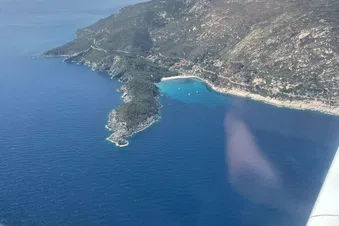 Overfly Isola d'Elba and the surrounding isles