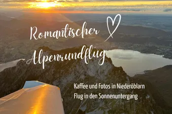 Romantischer Alpenflug mit Kaffee-Stopp & Sonnenuntergang