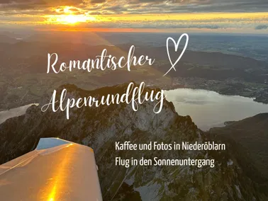 Romantischer Alpenflug mit Kaffee-Stopp & Sonnenuntergang