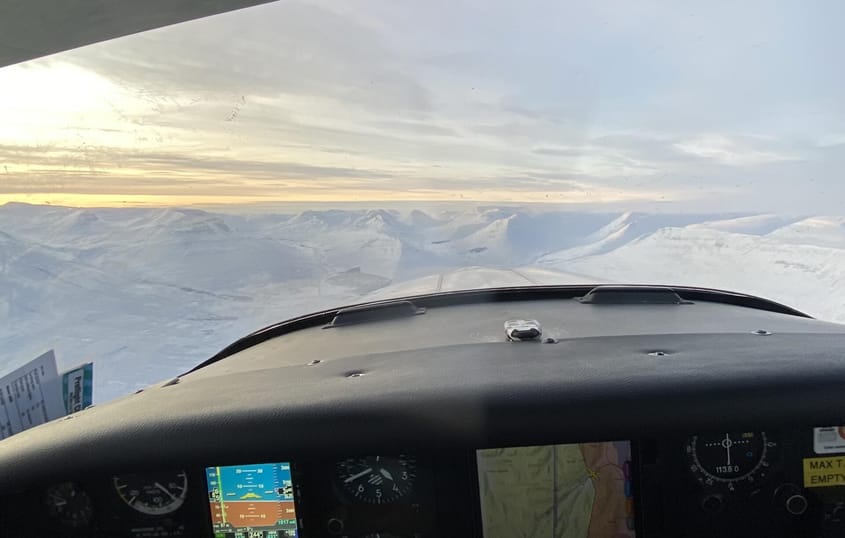 Mountains, Watefall, and a sunset