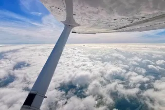 Die unbeschreibliche Aussicht während des Reiseflugs