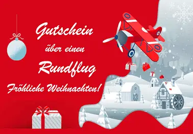 Geschenkgutschein zu Weihnachten - Rundflug 15 Min.