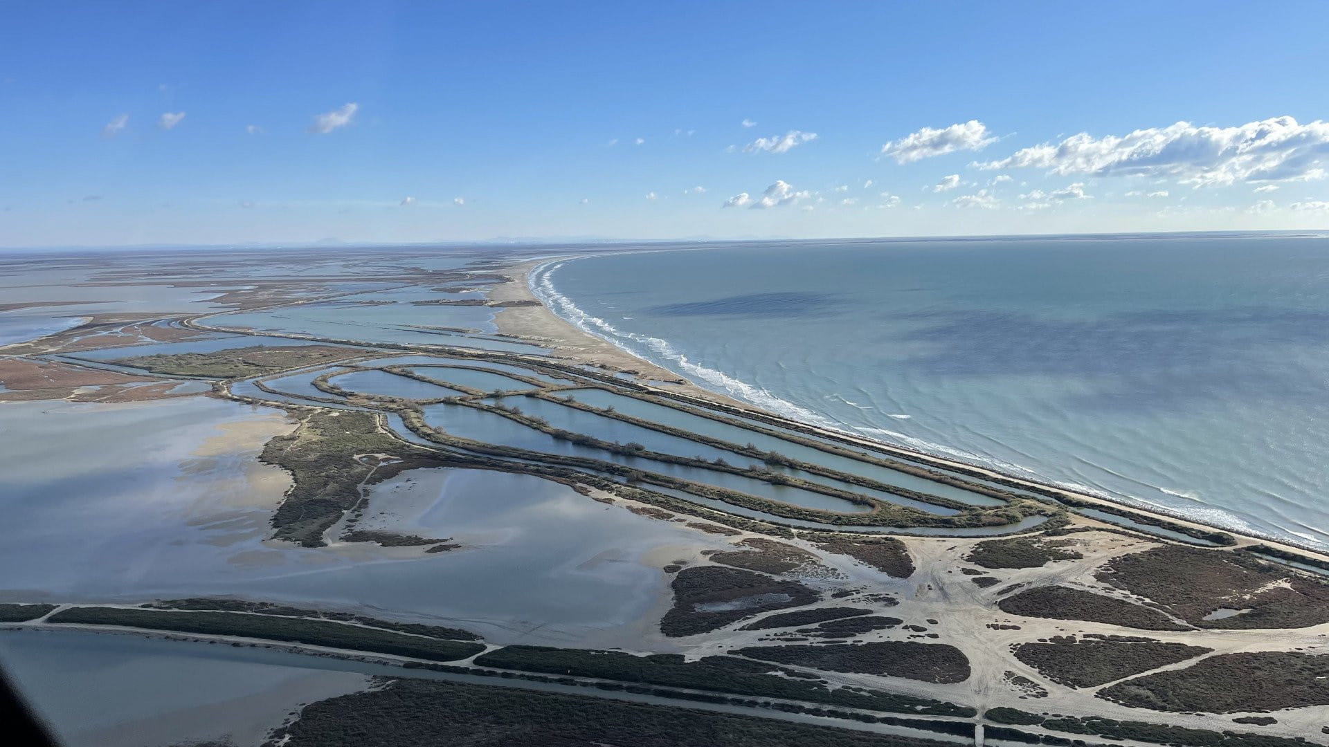 Camargue , littoral de Montpellier jusqu’a Sète en hélicoptère !