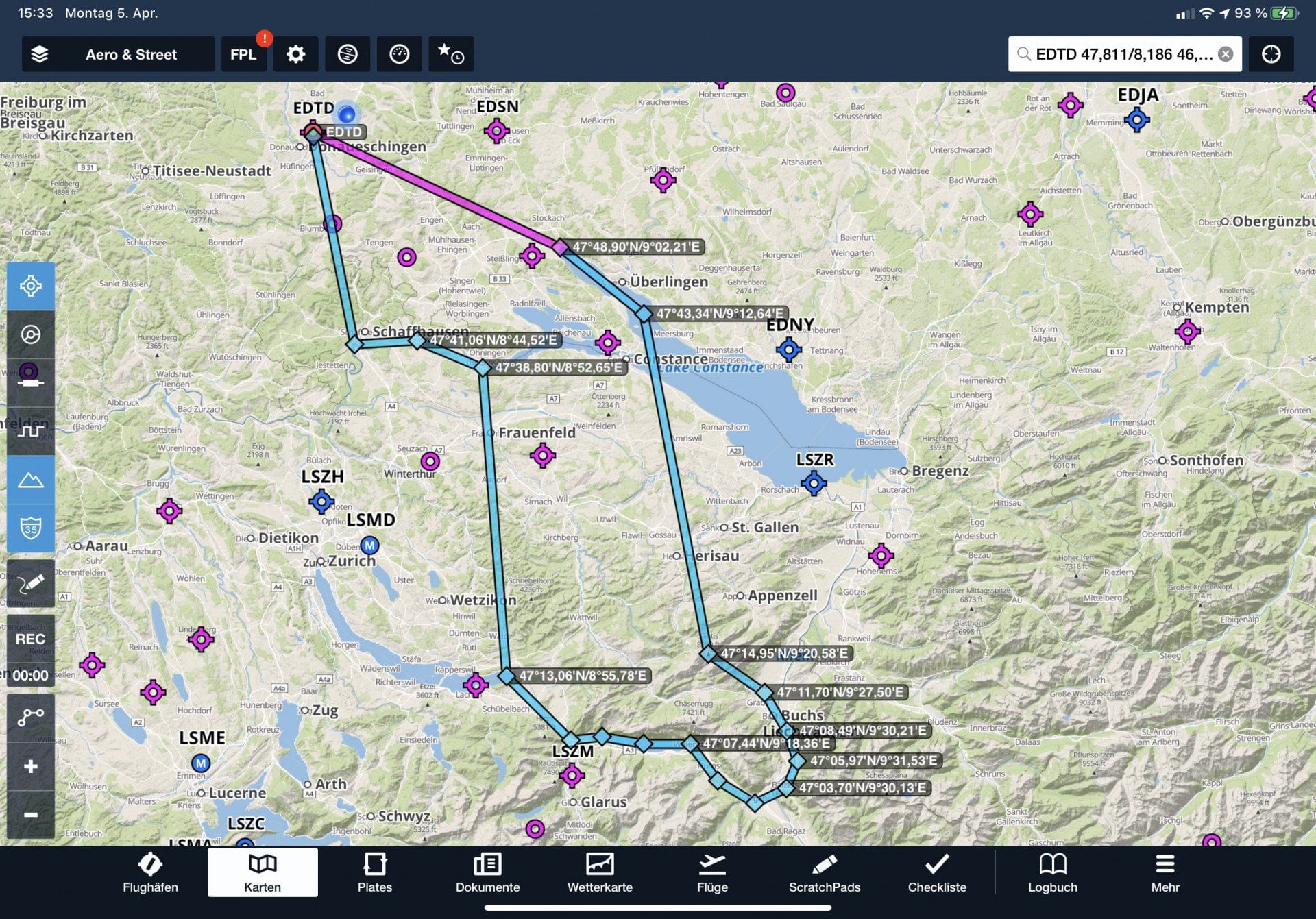 Alpen-Rundflug (nur für 4 Fluggäste buchbar)