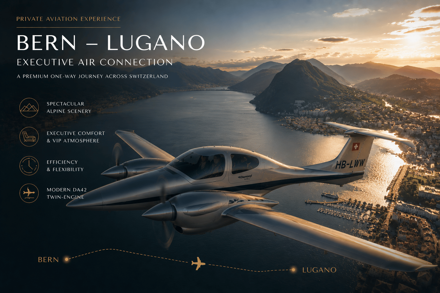 Private Air Transfer Bern → Lugano