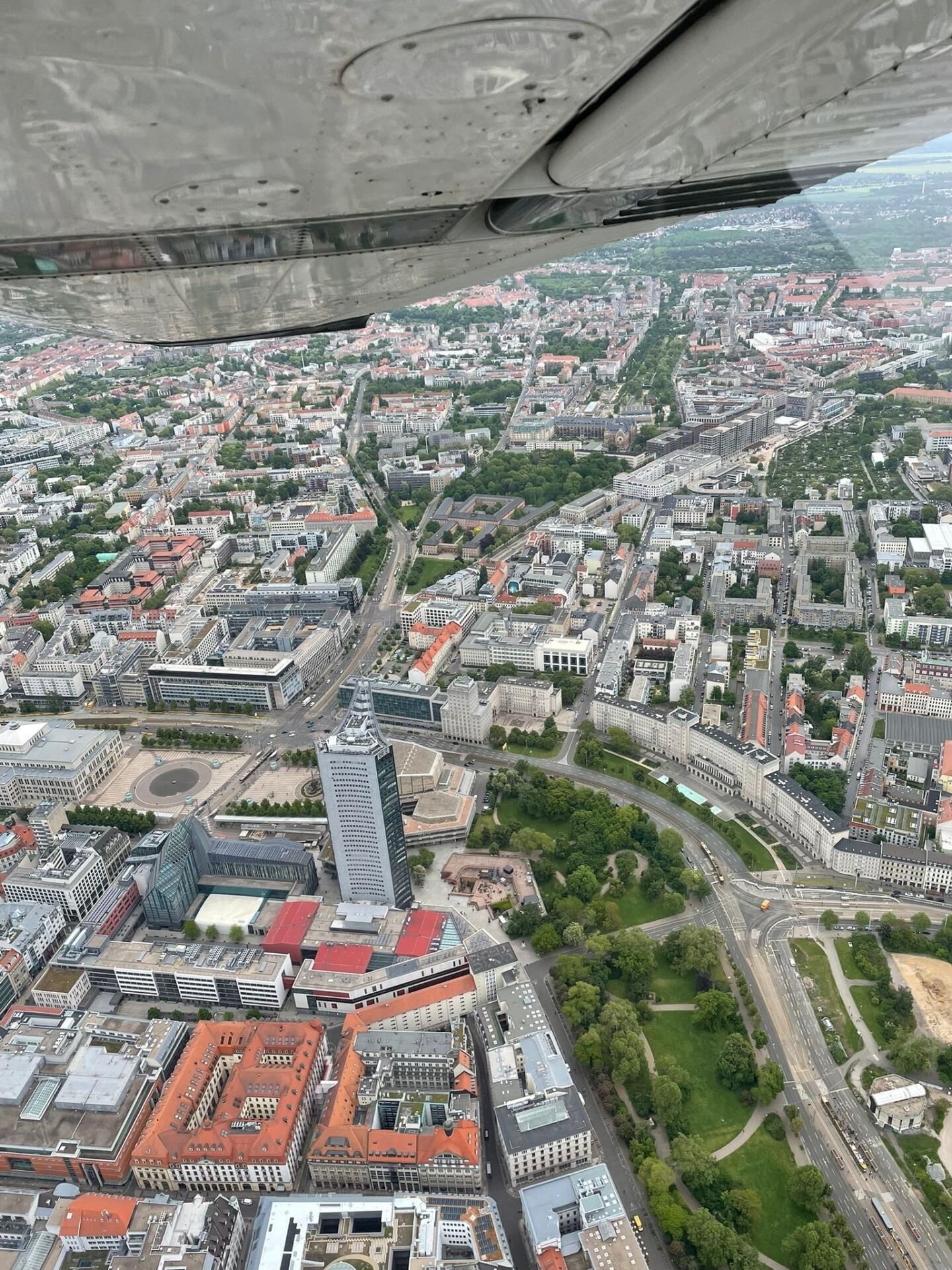 Rundflug über Leipzig und Halle