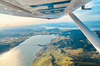 Einsiedeln Monastery from the sky