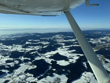 Sightseeing über dem Bayrischen Wald