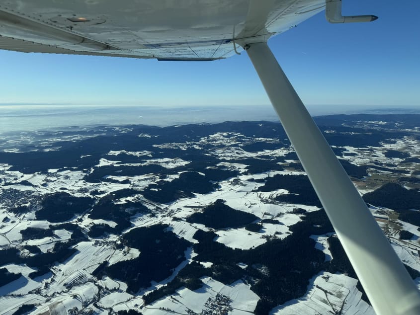 Sightseeing über dem Bayrischen Wald