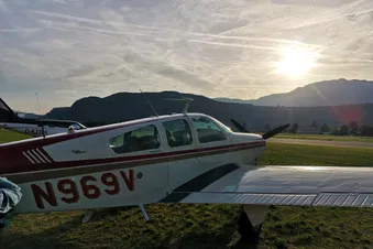 The aircraft in Bolzano