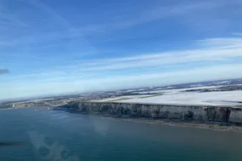 Les falaises du Treport vues du ciel