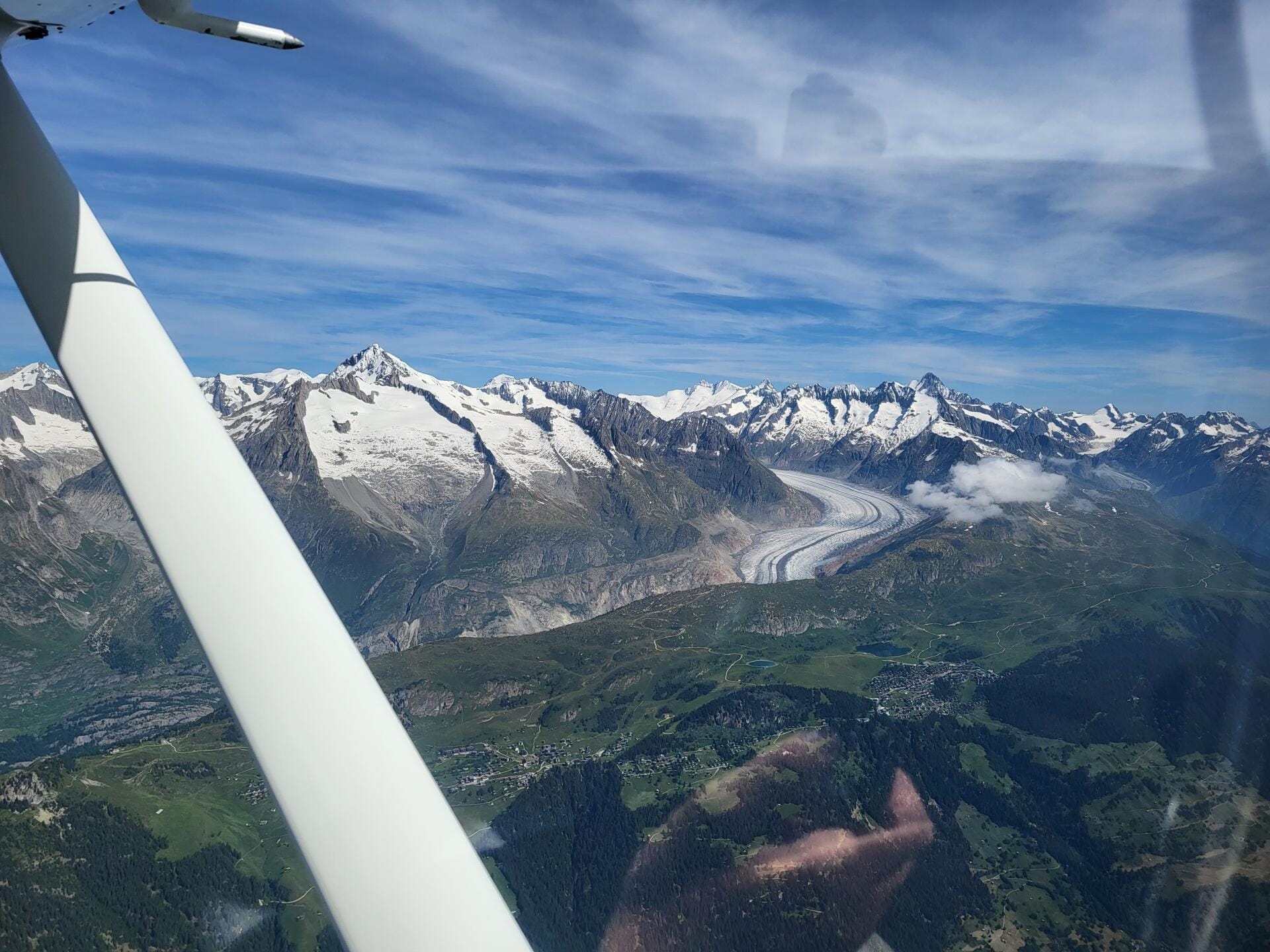 Rückweg, Aletschgletscher kommt in Sicht