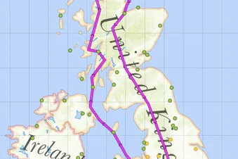 Route for trip 1 and 2