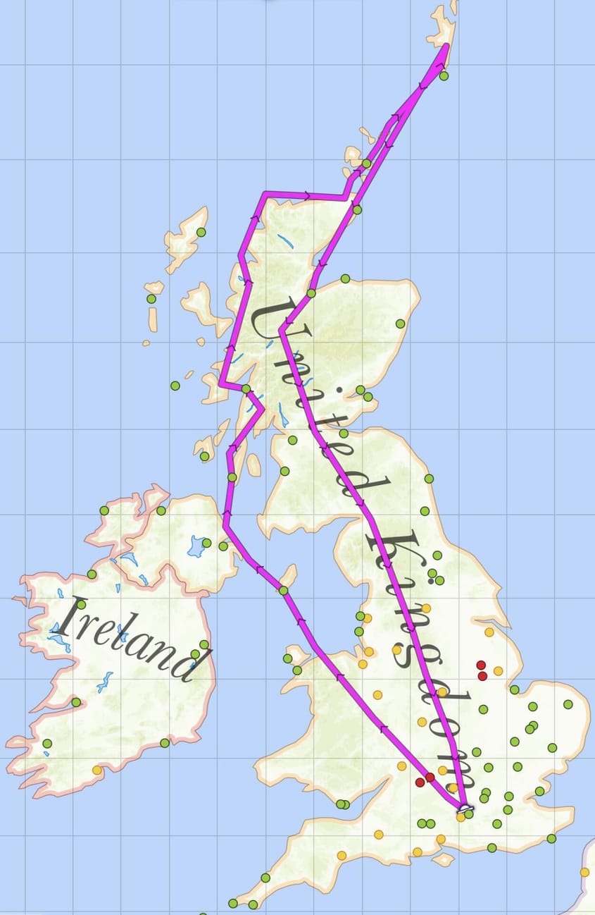 Flight one of two - Custom Scotland trip