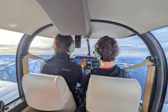 En vol vers les Pyrénées