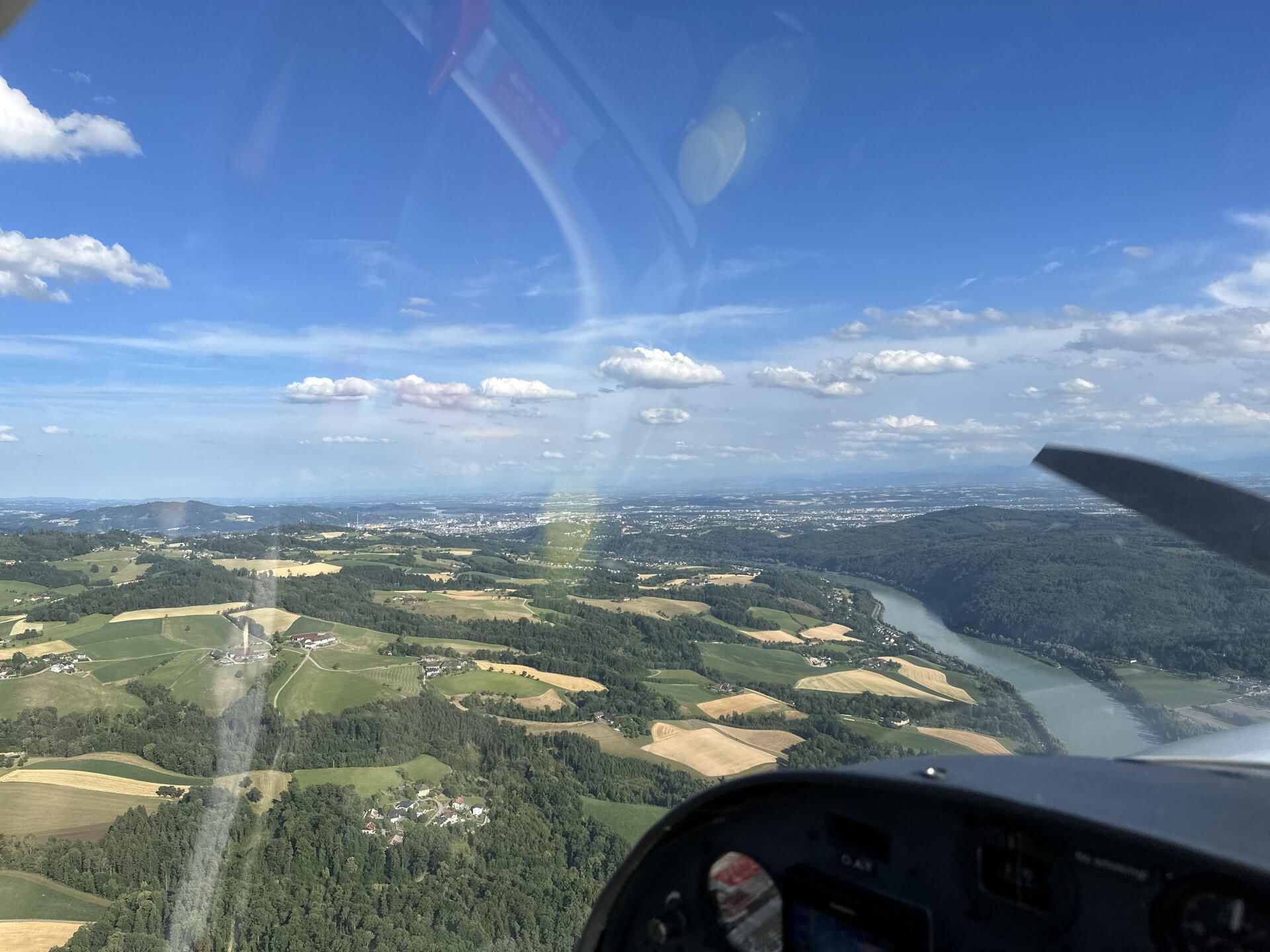 Kraftwerk Ottensheim Blickrichtung Linz
