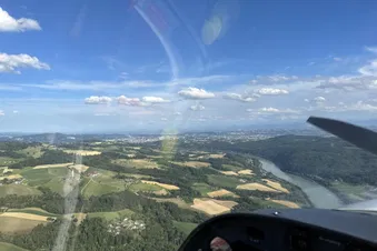 Kraftwerk Ottensheim Blickrichtung Linz
