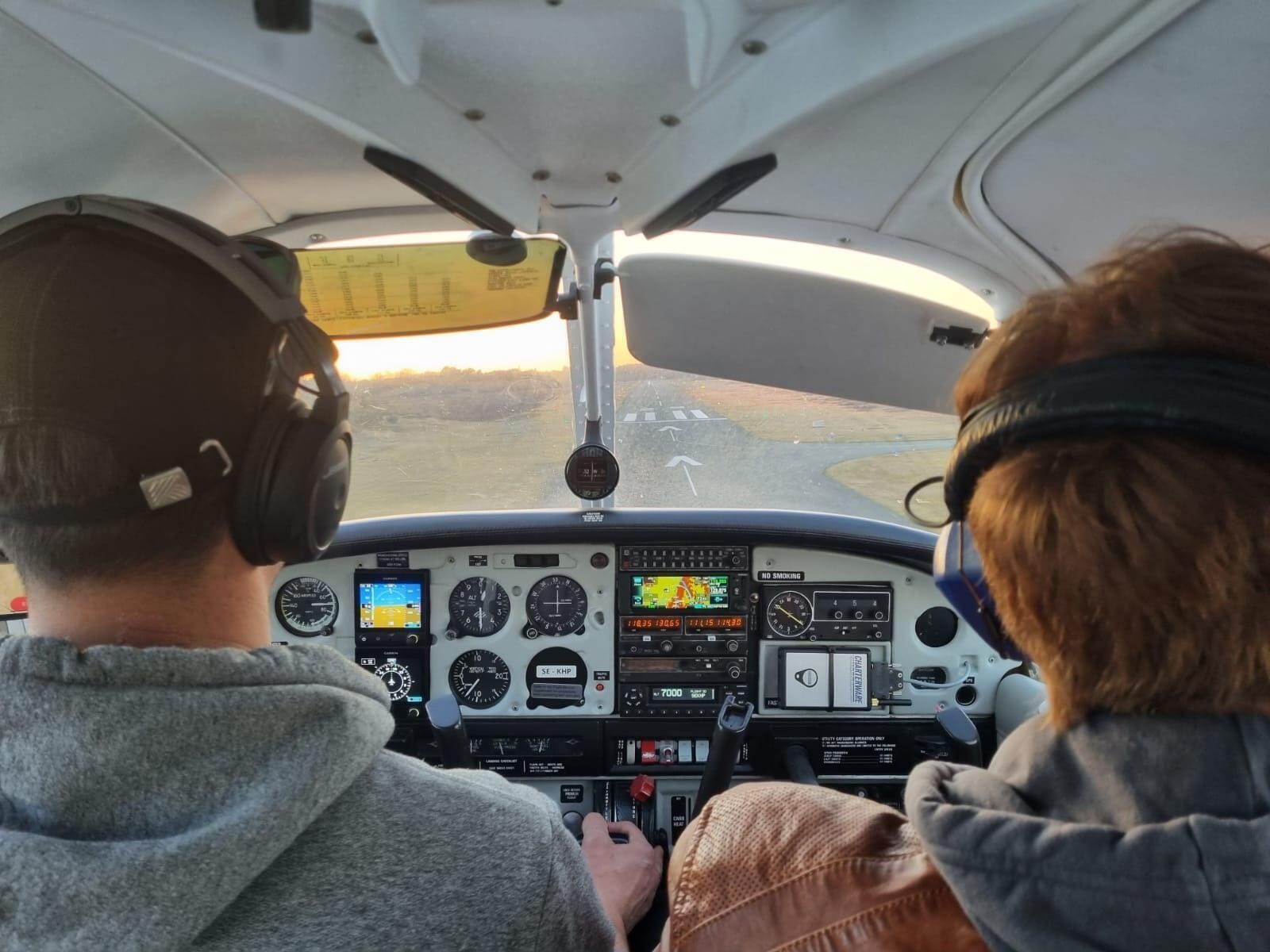 Landung auf der Piste 29