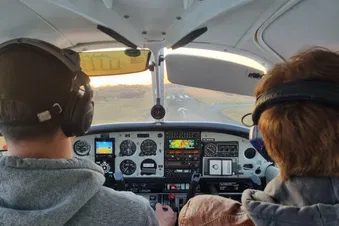 Landung auf der Piste 29