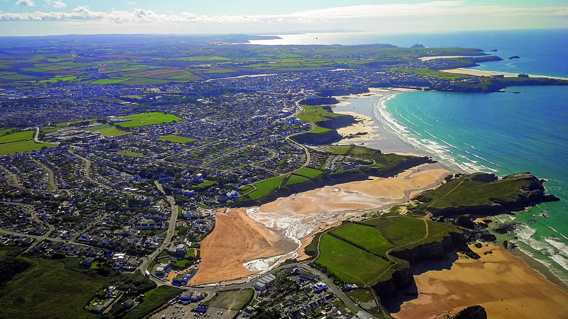 Newquay and Perranporth Beaches flight experience