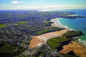 Newquay and Perranporth Beaches flight experience