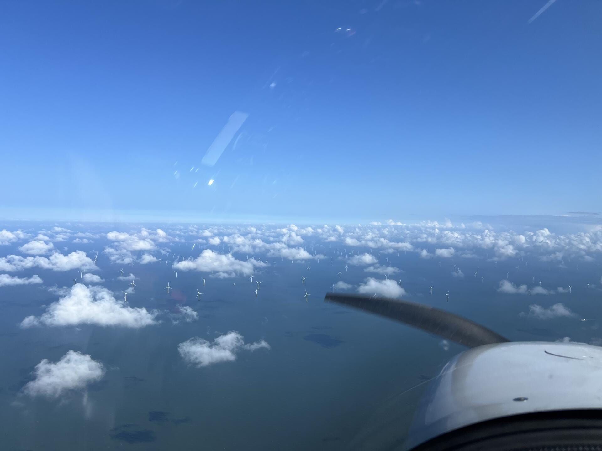 Thornton windmill farm and Port of Zeebrugge