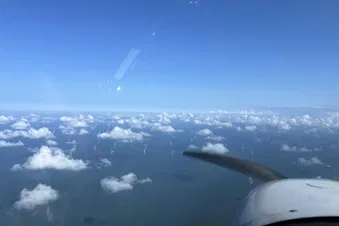 Thornton windmill farm and Port of Zeebrugge