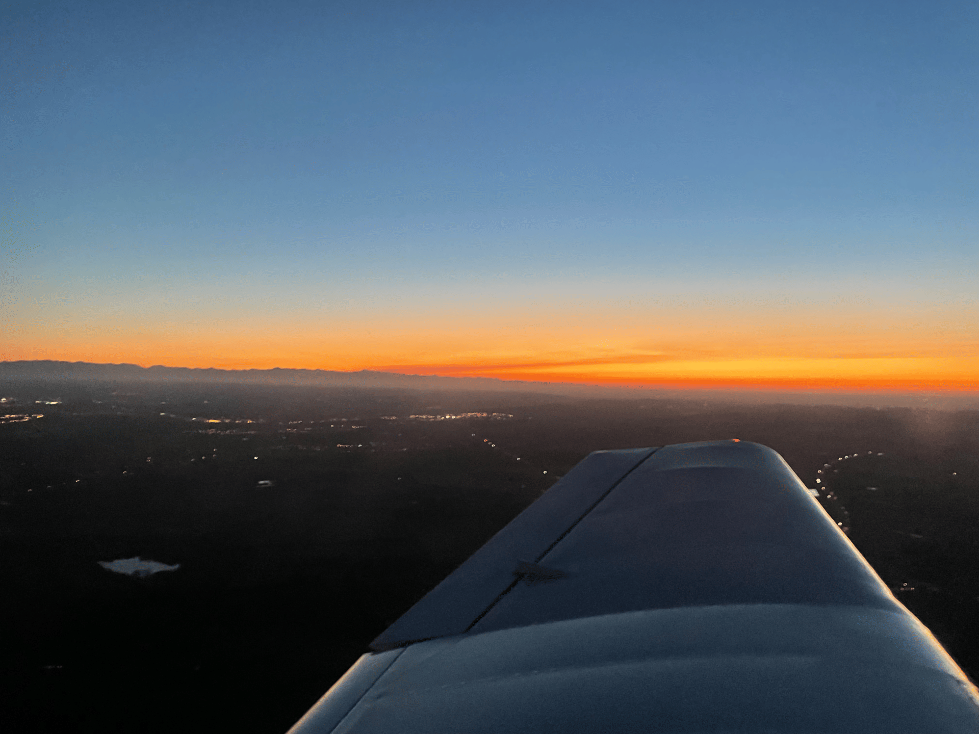 Magnifique dégradé de couleurs crépusculaires.