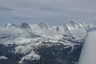 Finsteraarhorn, Eiger, Mönch und Jungfrau.