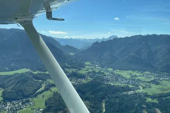 Gebirgsflug - Watzmann und Dachstein