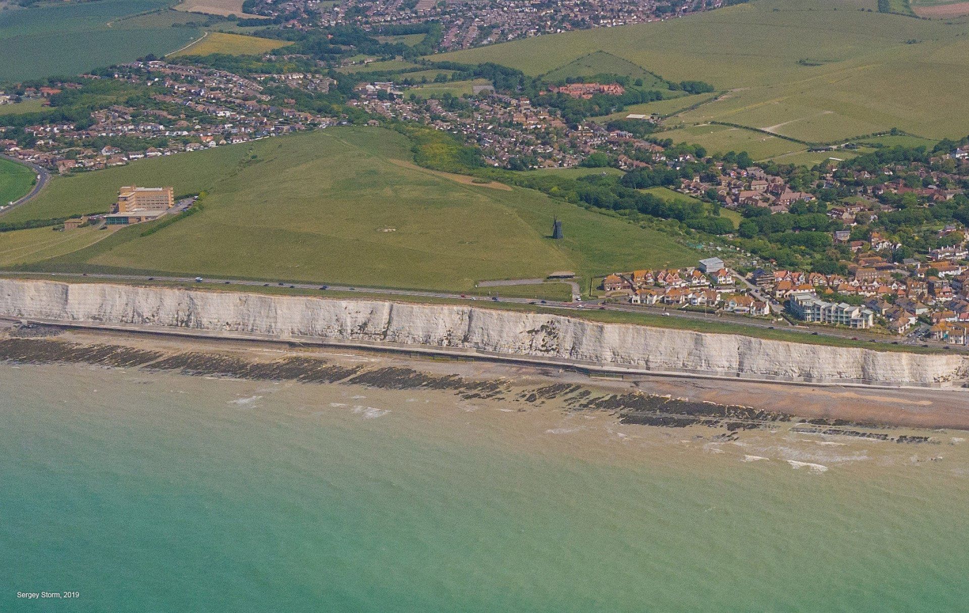 Flying over the White Cliffs, take off from Woking, Fairoaks