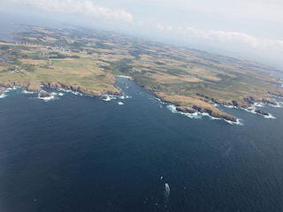 Vue aérienne de belle île