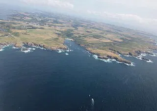 Vue aérienne de belle île