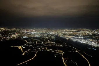 Vol de nuit en hélicoptère autour de Lyon