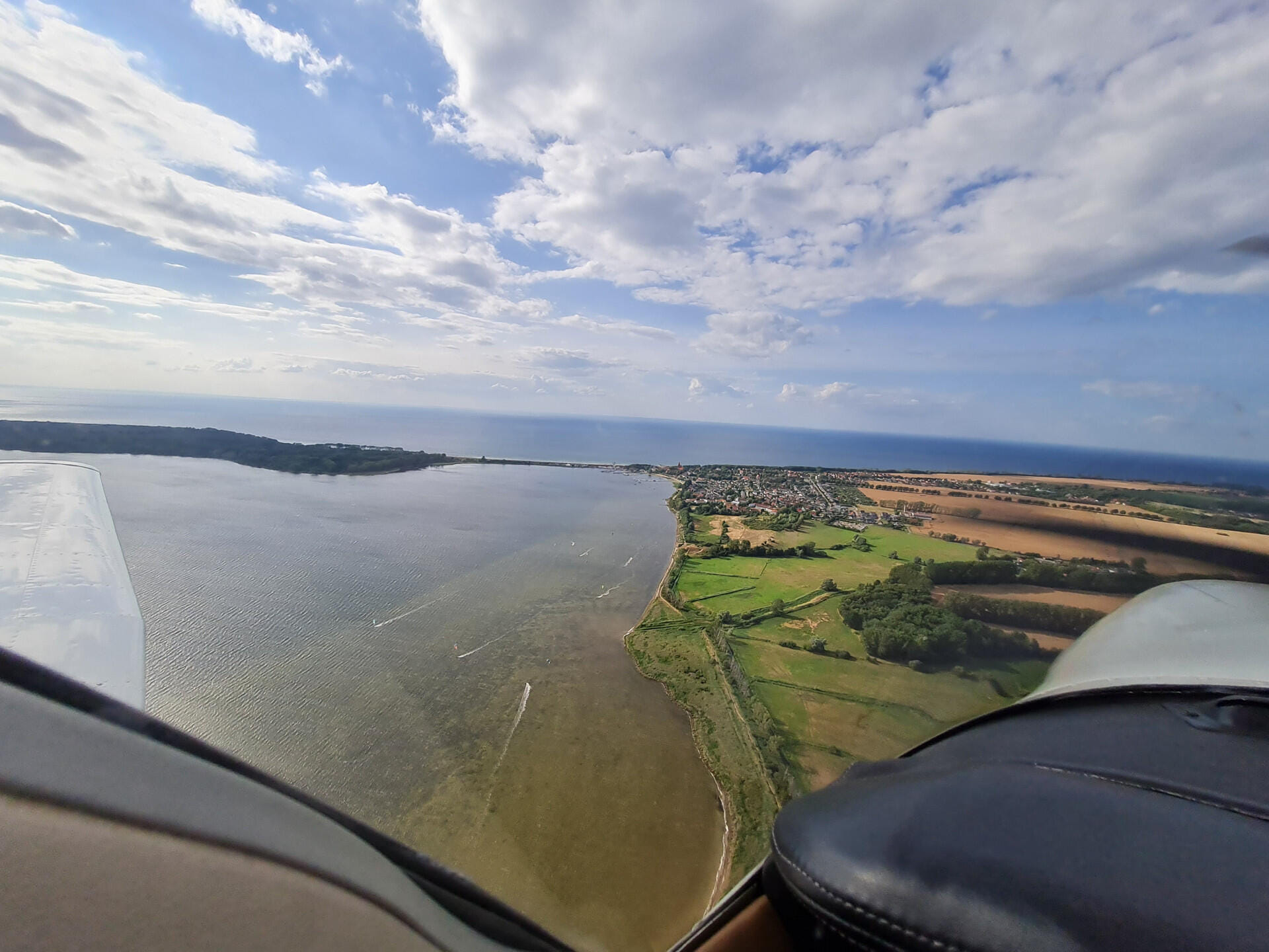 Das Salzhaff mit Blick auf Rerik und Insel Wustrow