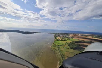Das Salzhaff mit Blick auf Rerik und Insel Wustrow