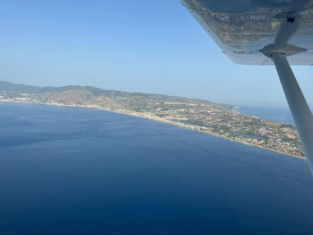 Ganzirri lake and Messina city