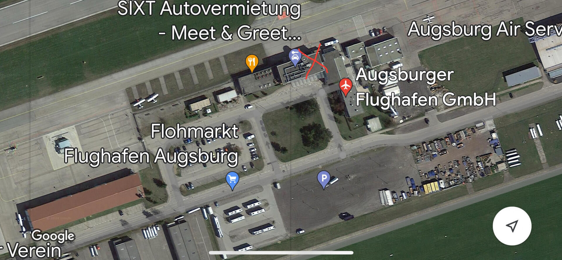 Treffpunkt Flughafen Augsburg Ankunft-Terminal