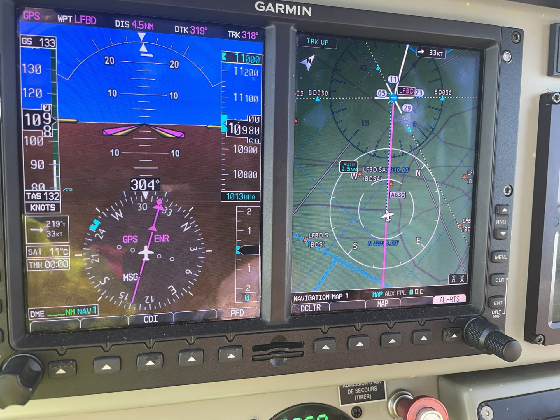 Verticale Bordeaux au FL110