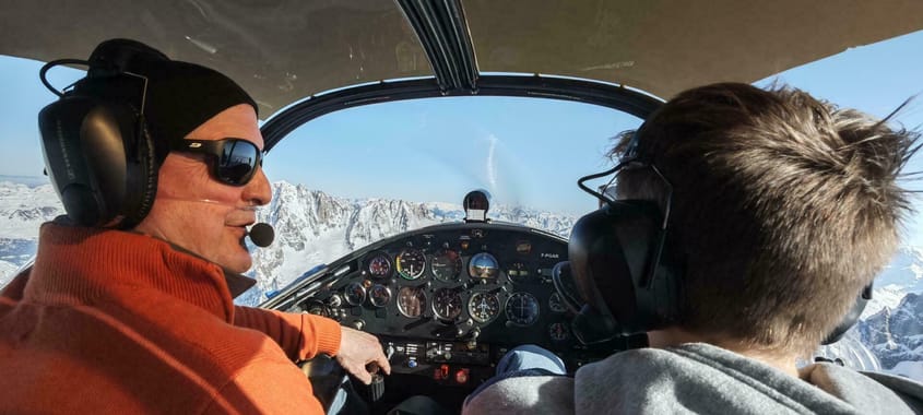 Vol vers le Mont Blanc , attention : mini 2 personnes