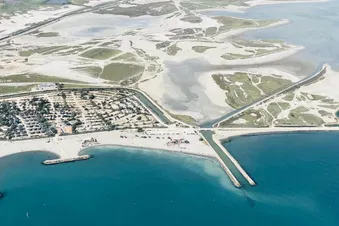 Survol littoral de Camargue, Stes-Maries-de-la-Mer (hélico)