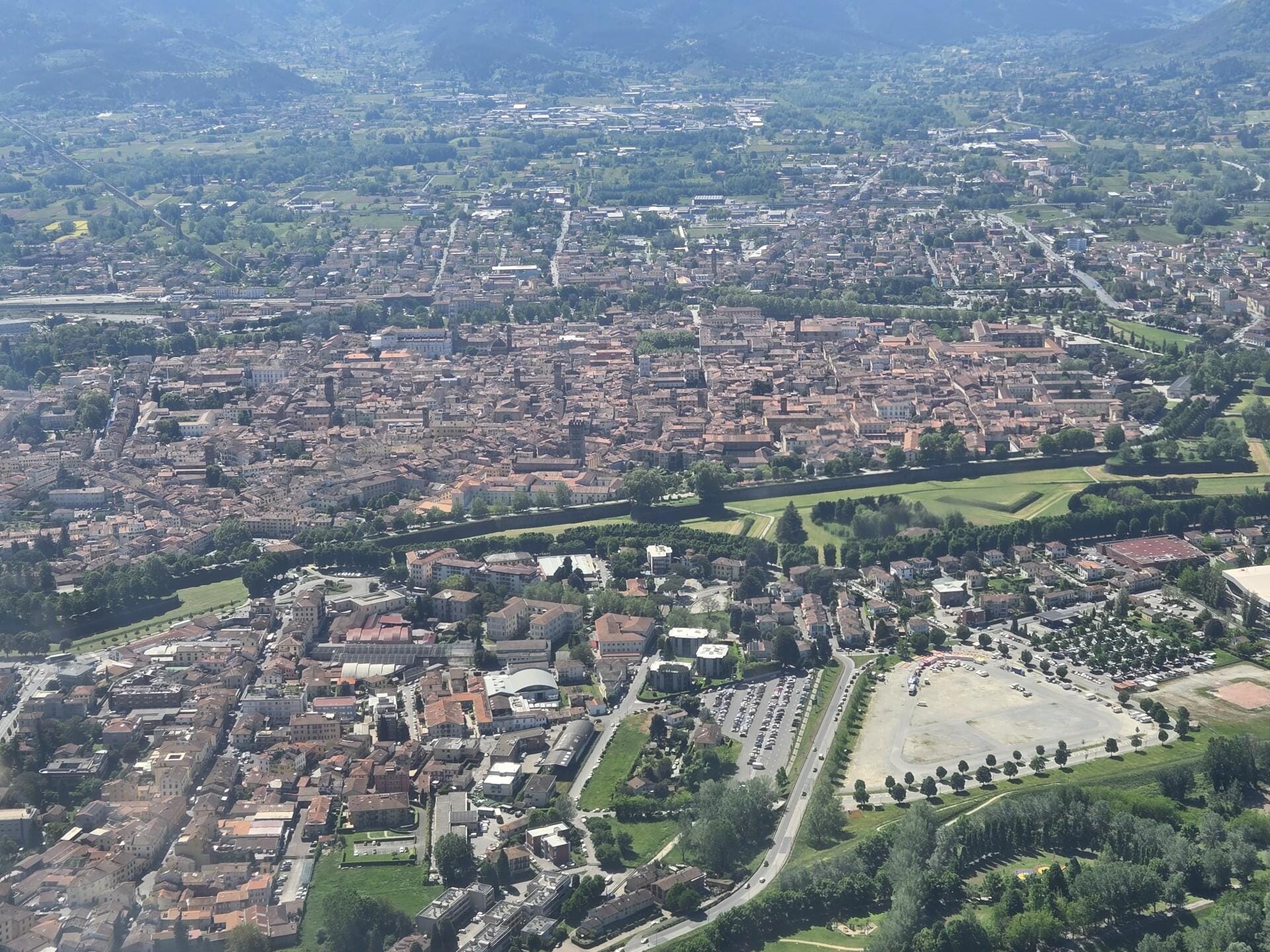 Lucca city from above