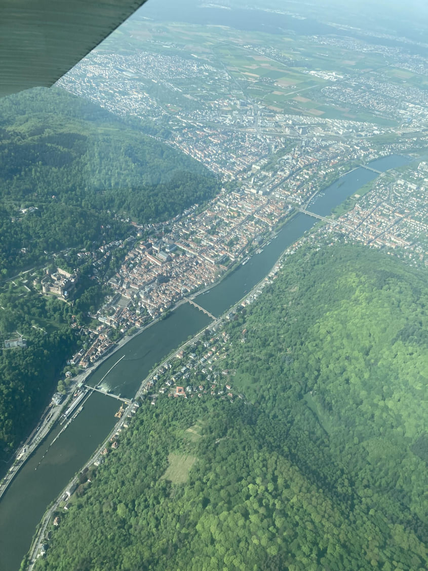 Rundflug ab Speyer in der Rheinebene, Oden- und Pfälzerwald