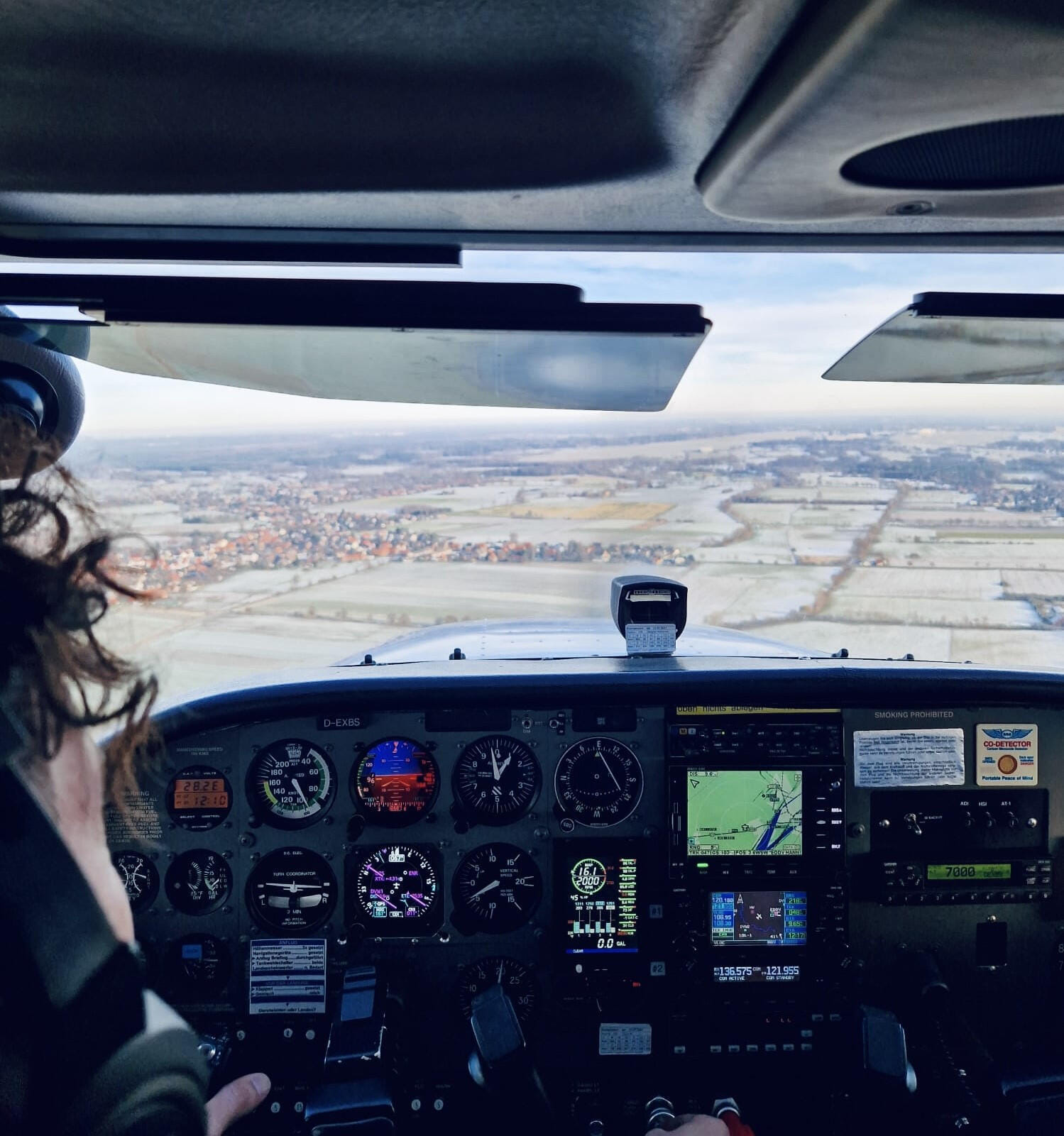 Sicht aus dem Cockpit