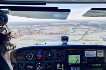 Sicht aus dem Cockpit