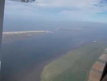 Rundflug um Wangerooge, Minser Oog, Wilhelmshaven