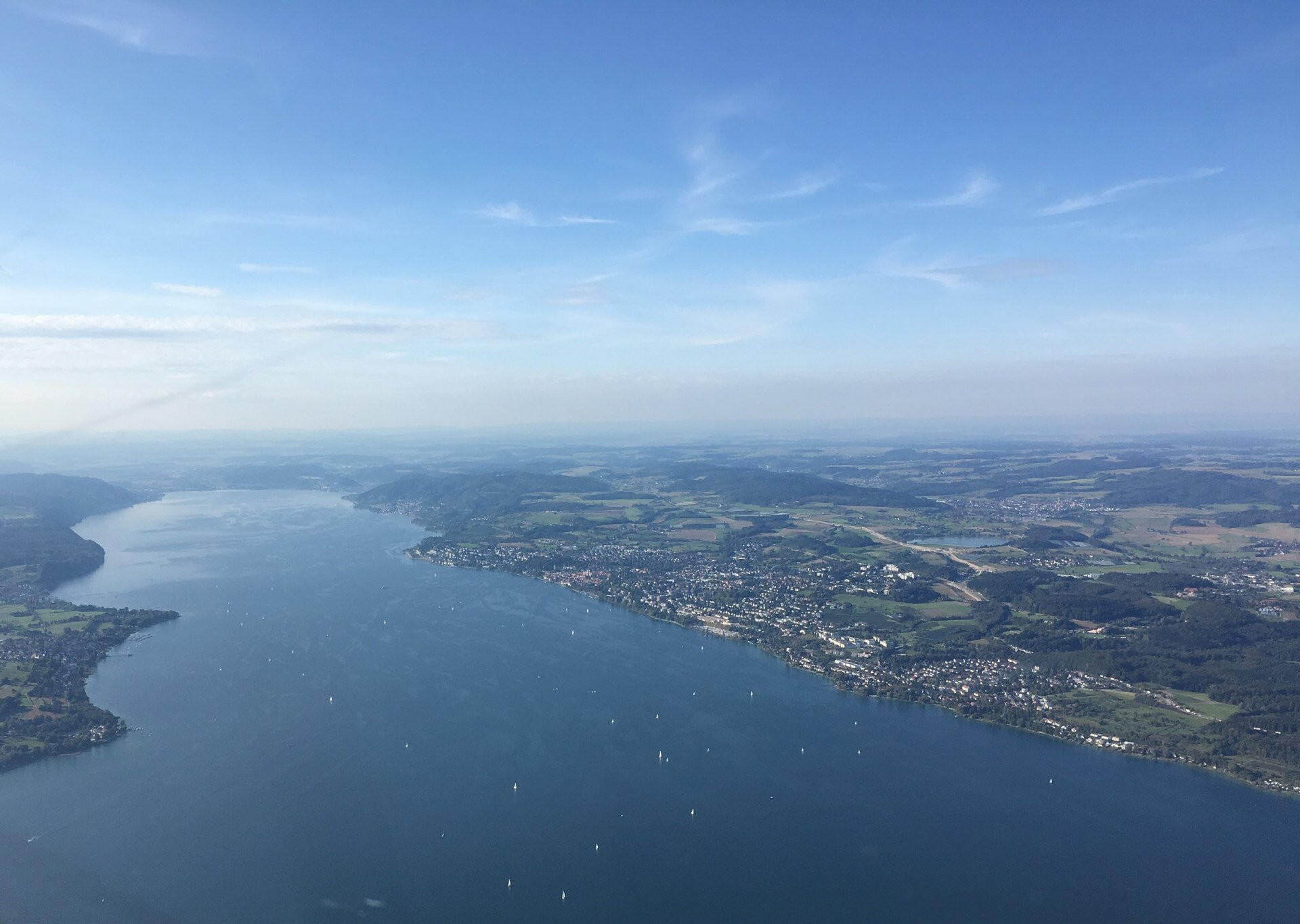 Rundflug über Stuttgart, die Schwäb. Alb und den Bodensee