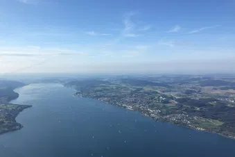 Rundflug über Stuttgart, die Schwäb. Alb und den Bodensee