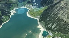 Alpenflug zum Reschensee