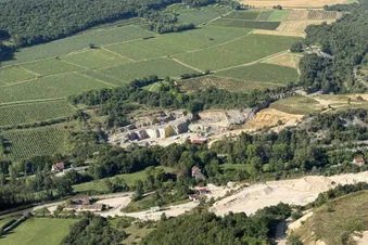 Le vignoble bourguignon vue du ciel